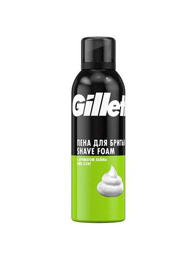 Пена для бритья, Gillette, Lemon Lime, 200 мл