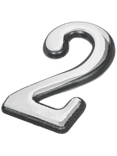 Цифра на дверь 2, Аллюр, пластик, хром, 6970