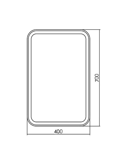 Зеркало 400х700 см, Сиесто