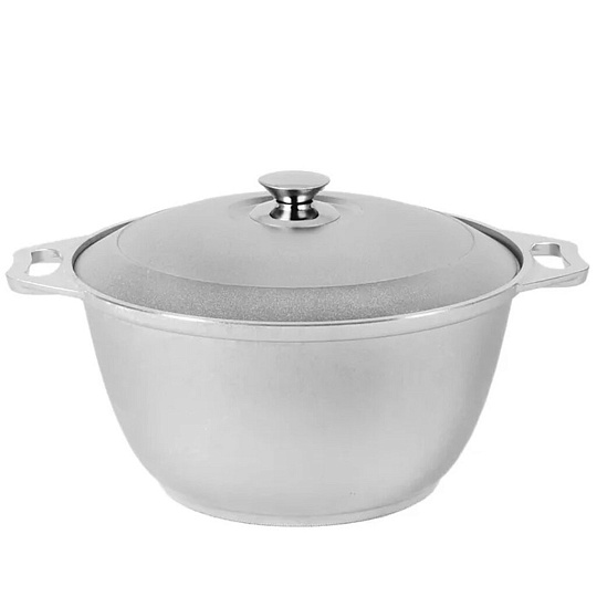 Кастрюля литой алюминий, 2 л, крышка алюминий, Kukmara, К200