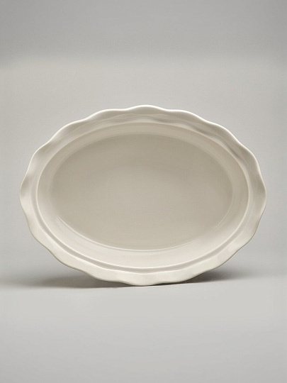Форма для запекания керамика, 24х33х13 см, 2 л, овальная, с крышкой, Agness, Beige, 780-127