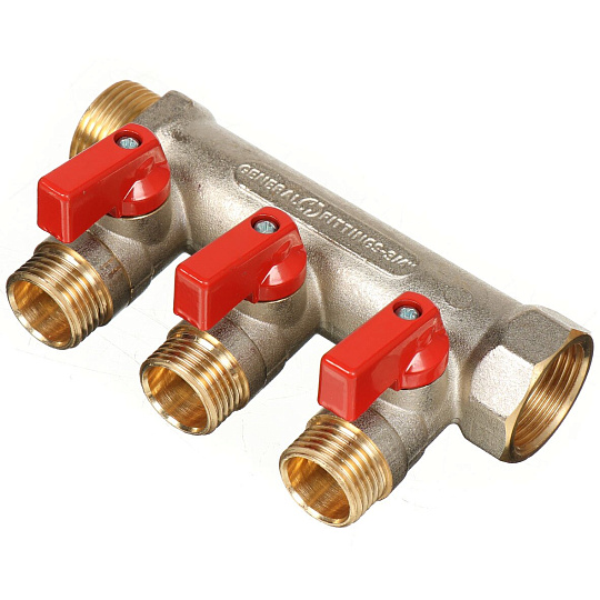 Коллектор 3/4"х1/2", 3 выхода, Stout