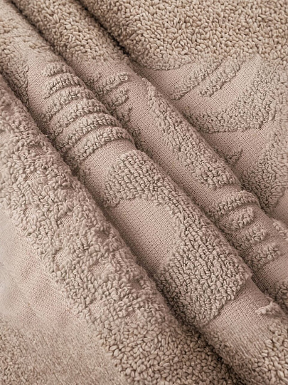 Плед евро, 220х240 см, подарочная коробка, жаккард, 100% хлопок, Karteks, Medallion 12, бежевый