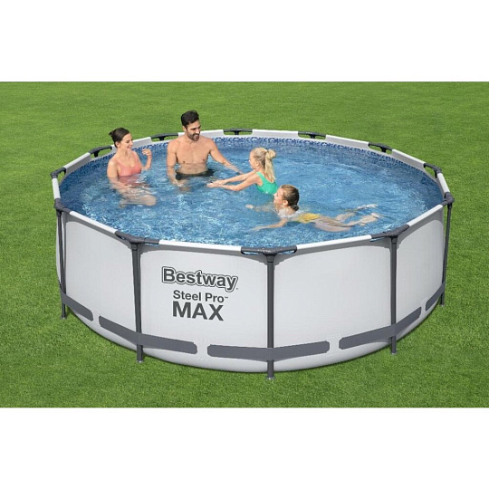 Бассейн каркасный Bestway, 366х100 см, Steel Pro Max, 56260, фильтр-насос, 9150 л, ремкомплект
