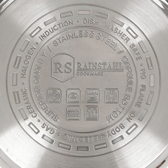 Пароварка нержавеющая сталь, 4.5 л, 3 секции, Rainstahl, Berlinger, крышка стекло, 5100-01RS\ST