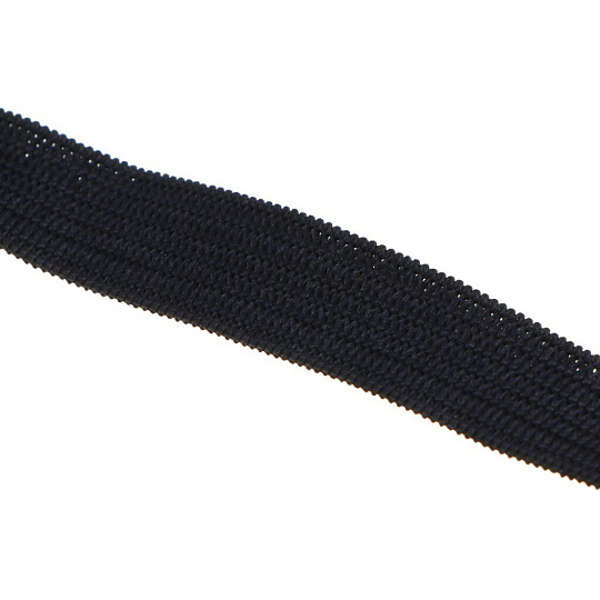Резинка бельевая черная, 2.2х1 см, полиэстер, 308-369
