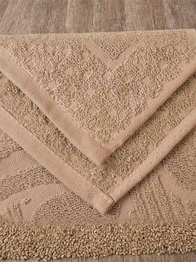 Плед евро, 220х240 см, подарочная коробка, жаккард, 100% хлопок, Karteks, Medallion 13, коричневый