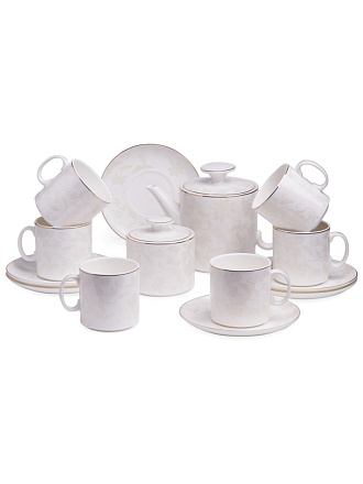 Чайный сервиз фарфор, 14 предметов, на 6 персон, 250 мл, Lefard, Снежная королева, 440-302, подарочная упаковка