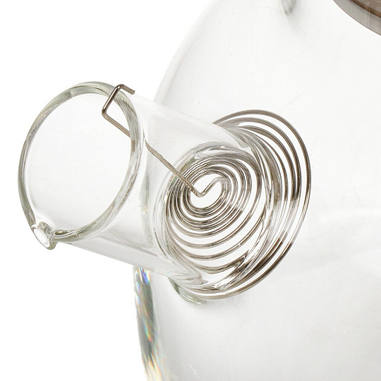 Чайник заварочный стекло, 1 л, с ситечком, с подставкой, RasheL, R8351