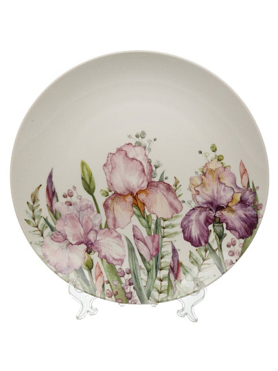 Тарелка обеденная, фарфор, 27 см, круглая, Irises, Lefard, 425-138