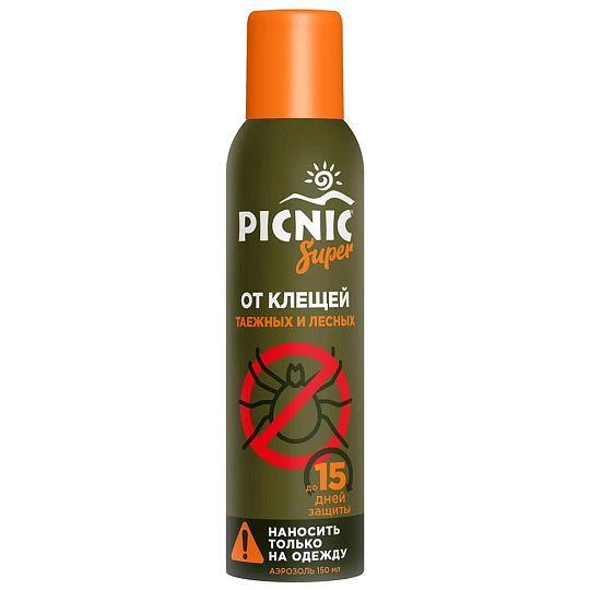 Репеллент от клещей, аэрозоль, Picnic, Super, 150 мл, 46 5005 649058 2