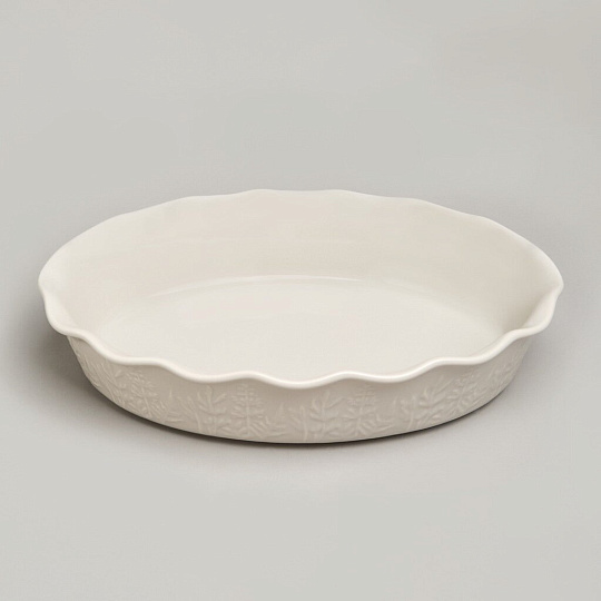 Форма для запекания керамика, 23.5х32х7 см, 1.9 л, овальная, Agness, Beige, 780-125
