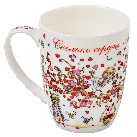 Кружка фарфор, 400 мл, Дерево сердец, Lefard, 415-2085