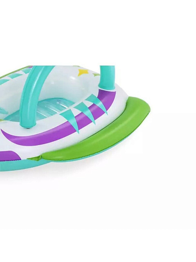 Игрушка для плавания 112х107 см, Bestway, Лодка Космический корабль, от 3 лет, 34149
