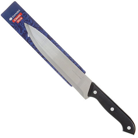 Нож кухонный Daniks, Классик, шеф-нож, нержавеющая сталь, 20 см, рукоятка пластик, YW-A111-UT