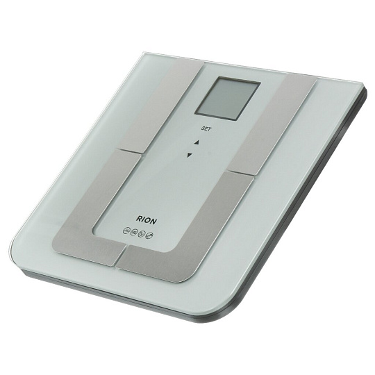Весы напольные электронные, Rion, Smart PT-726, стекло, до 150 кг, 30х30 см, LCD-дисплей, серебро