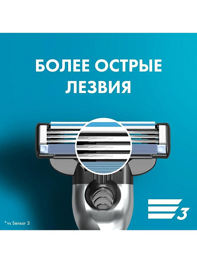 Сменные кассеты для бритв Gillette, Mach3, для мужчин, 12 шт