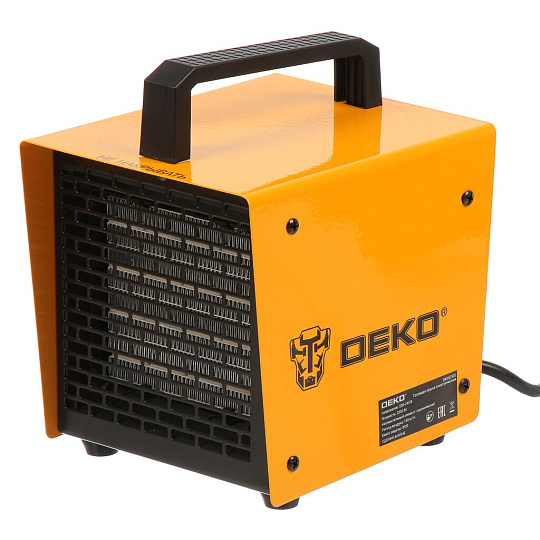 Пушка тепловая электрическая, Deko, DKIH2300, 2.3 кВт, 140 м³/ч, керамический элемент, квадратная, 080-1012