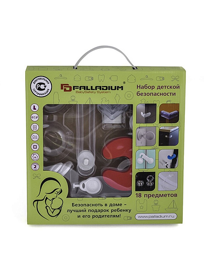 Набор детской безопасности Palladium, BS 46.56 18, 18 предметов: накладки, защитный замок, заглушки, блокиратор, СТ-00000077