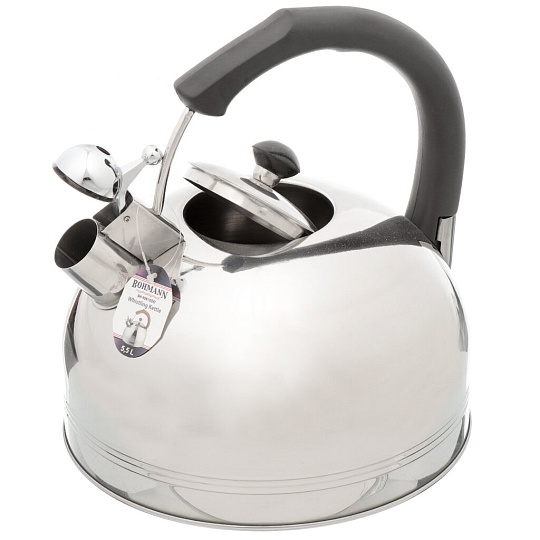 Чайник из нержавеющей стали Bohmann 9981BHBK со свистком, 5.5 л
