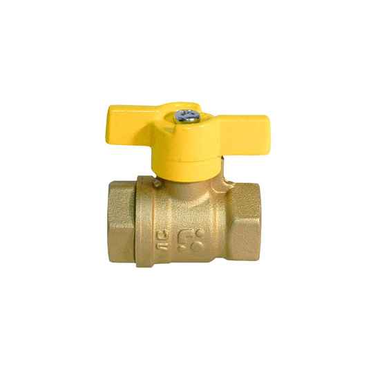 Кран для газа г-г, 1/2", ручка-бабочка, БАЗ