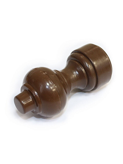 Наконечник карнизный Эконом, 2 шт, диаметр 28 мм, темный орех, с U-шиной, 41305345