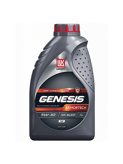 Масло моторное синтетическое, 5W30, Лукойл, Genesis Armortech НК, 1 л, 3149286