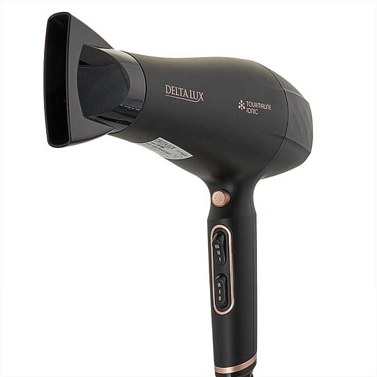 Фен Delta Lux, DE-5001, 2200 Вт, холодный обдув, ионизация, 3 режима, 2 скорости