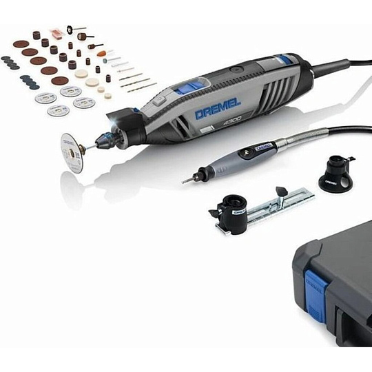 Многофункциональный инструмент Dremel, 4300, цанговый патрон, 175 Вт, 1 скорость, 45 насадок