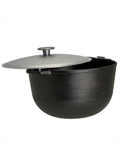 Казан чугун, 10 л, с крышкой, с дужкой, Гардарика, 1510-6