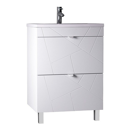 Тумба TOPPUS GOFFRE ICE 60 белый soft touch под умывальник Art 60