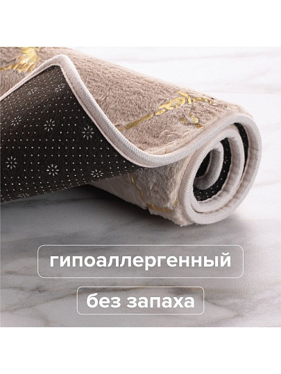 Коврик для ванны, антискользящий, 0.5х0.8 м, полиэстер, РМС, Мрамор, К-06БЖ-50х80