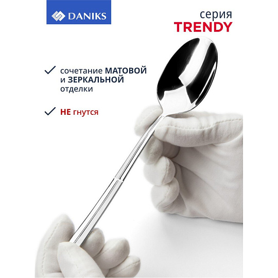 Набор столовых приборов нержавеющая сталь, 24 предмета, Daniks, Trendy