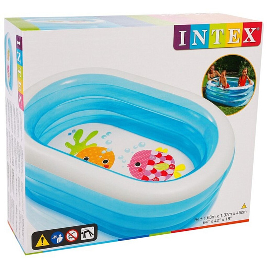 Бассейн надувной Intex, 163х107х46 см, Ванна, 57482NP, 230 л