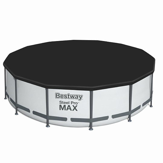 Бассейн каркасный Bestway, 396х122 см, Steel Pro Max, 5618W, фильтр-насос, лестница, тент, 12690 л