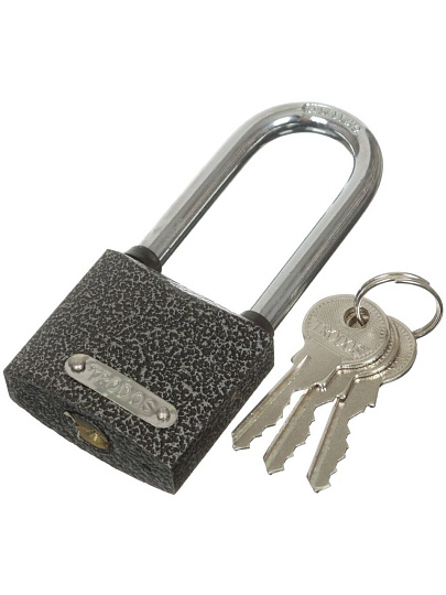 Замок навесной Trodos, ВС-HG36-50L, 210006, коробка, цилиндровый, 3 ключа