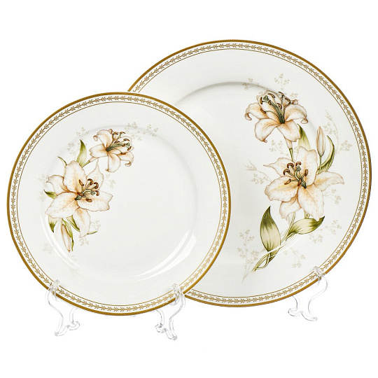 Сервиз столовый фарфор, 23 предмета, на 6 персон, Lefard, Lilies, 590-273