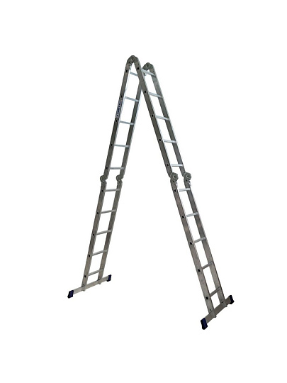 Лестница шарнирная 4 секции, 5 ступеней, алюминий, 5.78 м, 150 кг, Alumet, TL4045