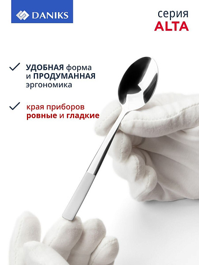 Набор столовых приборов нержавеющая сталь, 24 предмета, Daniks, Alta