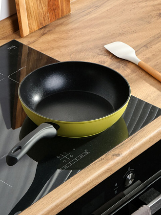 Сковорода литой алюминий, 26 см, антипригарное покрытие, Гурман, Fresh yellow, индукция, ГМ2601Фж