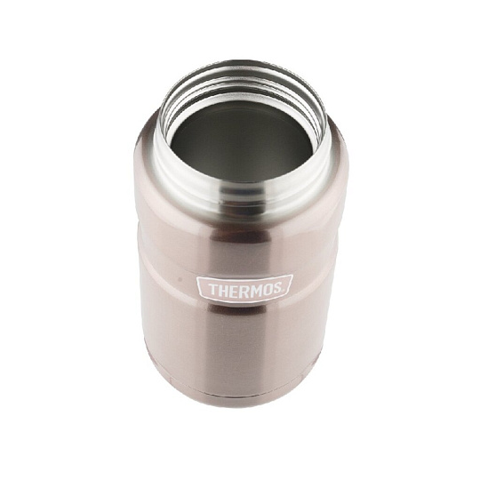 Термос для еды, нержавеющая сталь, 0.71 л, широкая горловина, Thermos, колба нержавеющая сталь, с ложкой, розовый, 155481