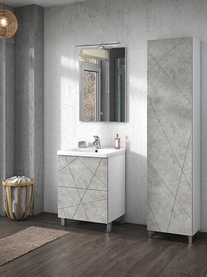 Тумба VIGO, Geometry, 50 см, 2 ящика, Фостер 50, бетон, tn.GEO.FOS.50.2Y бетон