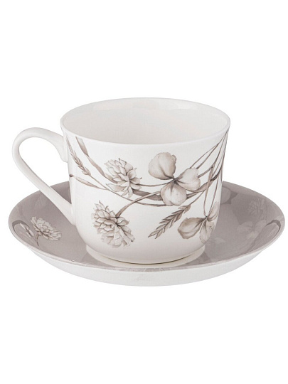 Чайная пара фарфор, 2 предмета, на 1 персону, 500 мл, Lefard, White Flower, 415-2118