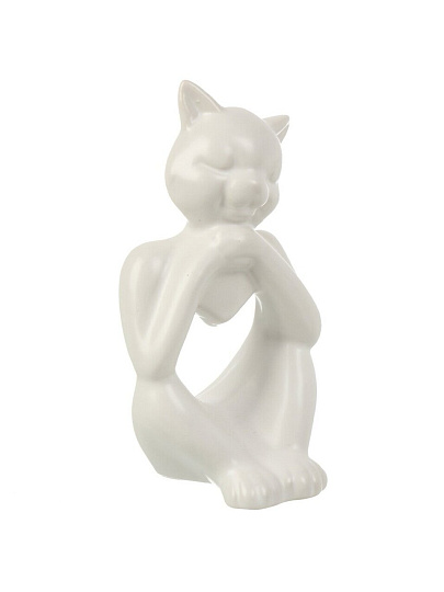Фигурка декоративная керамика, Кошечка, 6.5х6.5х13.5 см, Y4-9107