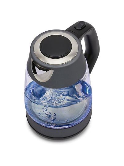 Чайник электрический Polaris, PWK 1760CGL, графит, 1.7 л, 2150 Вт, скрытый нагревательный элемент, стекло