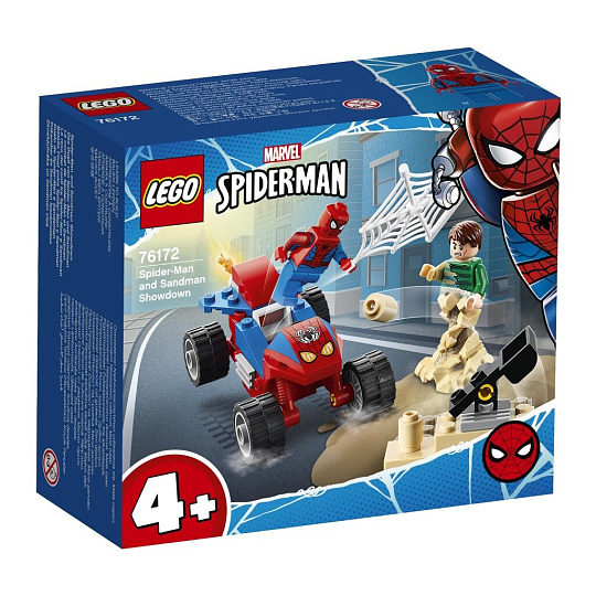 Конструктор Lego, Super Heroes, Бой Человека-Паука с Песочным Человеком, 3-5 лет, 45 деталей, 76172
