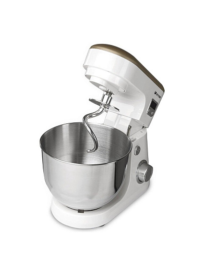 Миксер стационарный, Kitfort, KT-1308-2, 4.2 л, 600 Вт, 6 скоростей, с чашей, белый