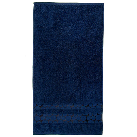 Полотенце банное 50х90 см, 100% хлопок, 500 г/м2, Мыльные пузыри, темно-синее, Турция