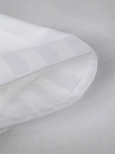 Пододеяльник евро, 200 х 220 см, 100% хлопок, страйп-сатин, белый, Monocolor, 3182-1