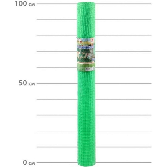 Сетка для птичников, пластмасса, 13 х 15 мм, 100х1000 см, зеленая, Протэкт, Ф-13/1/10